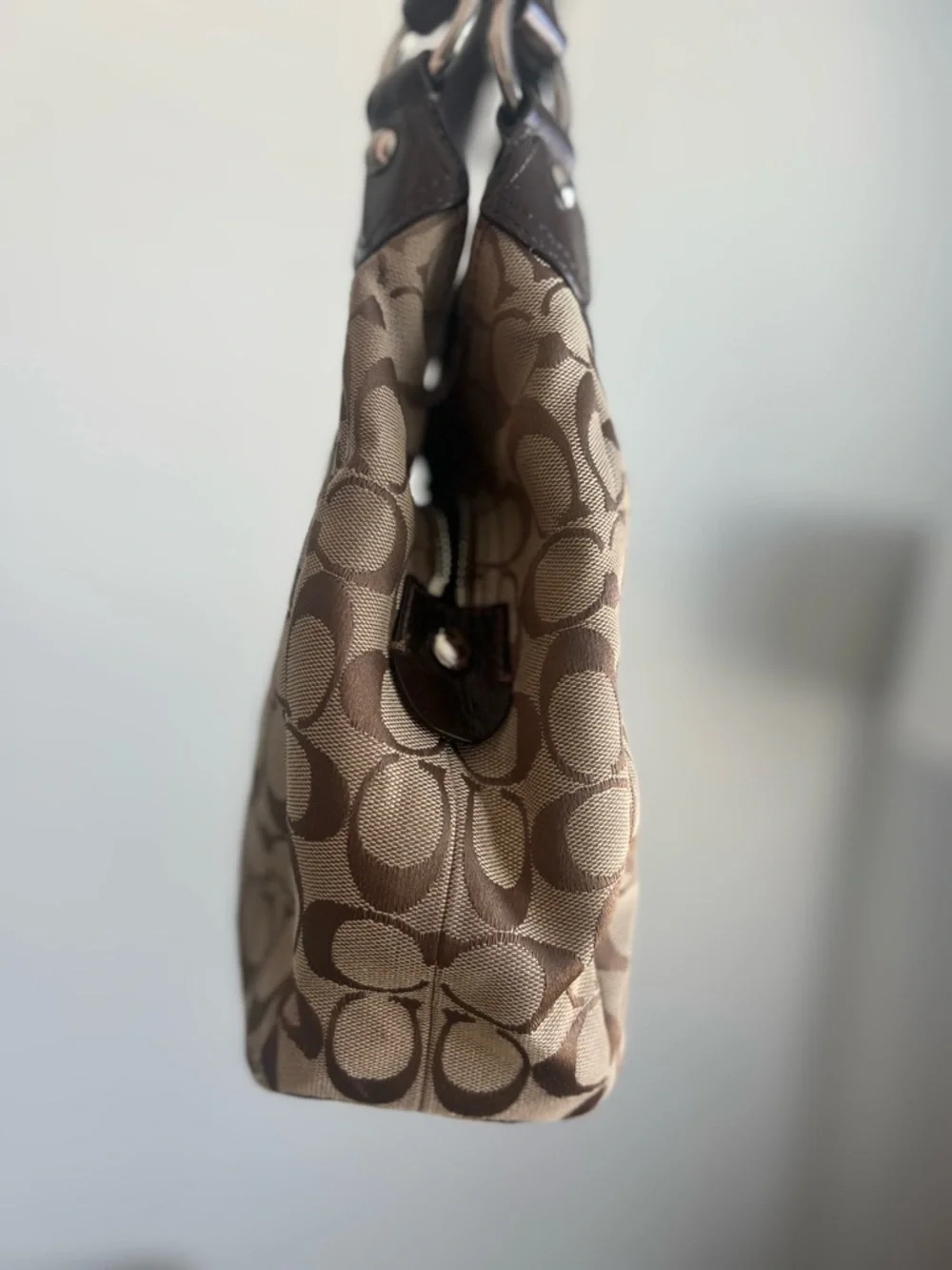 Coach y2k vintage Signature Soho Lynn Hobo Shoulder Bag F17094 Brown - Picture 7 of 15